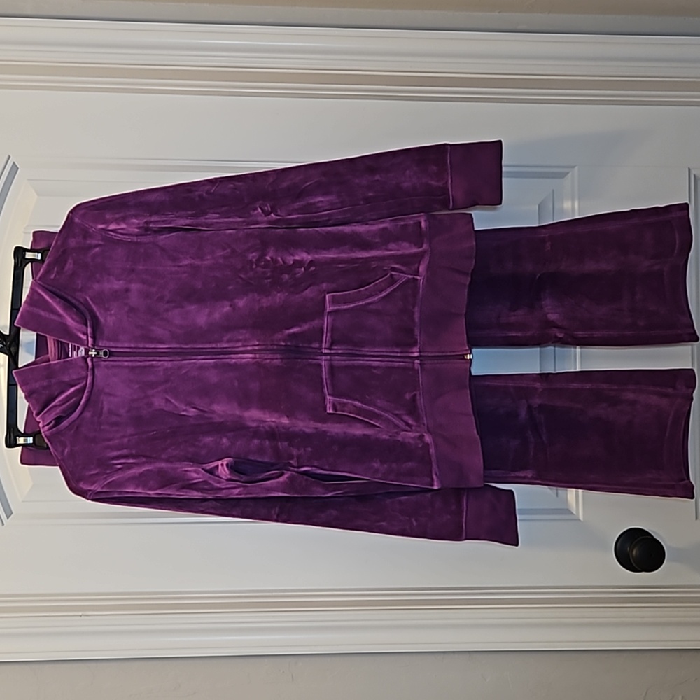 Tek Gear Velour Fleece Tracksuit Outfit